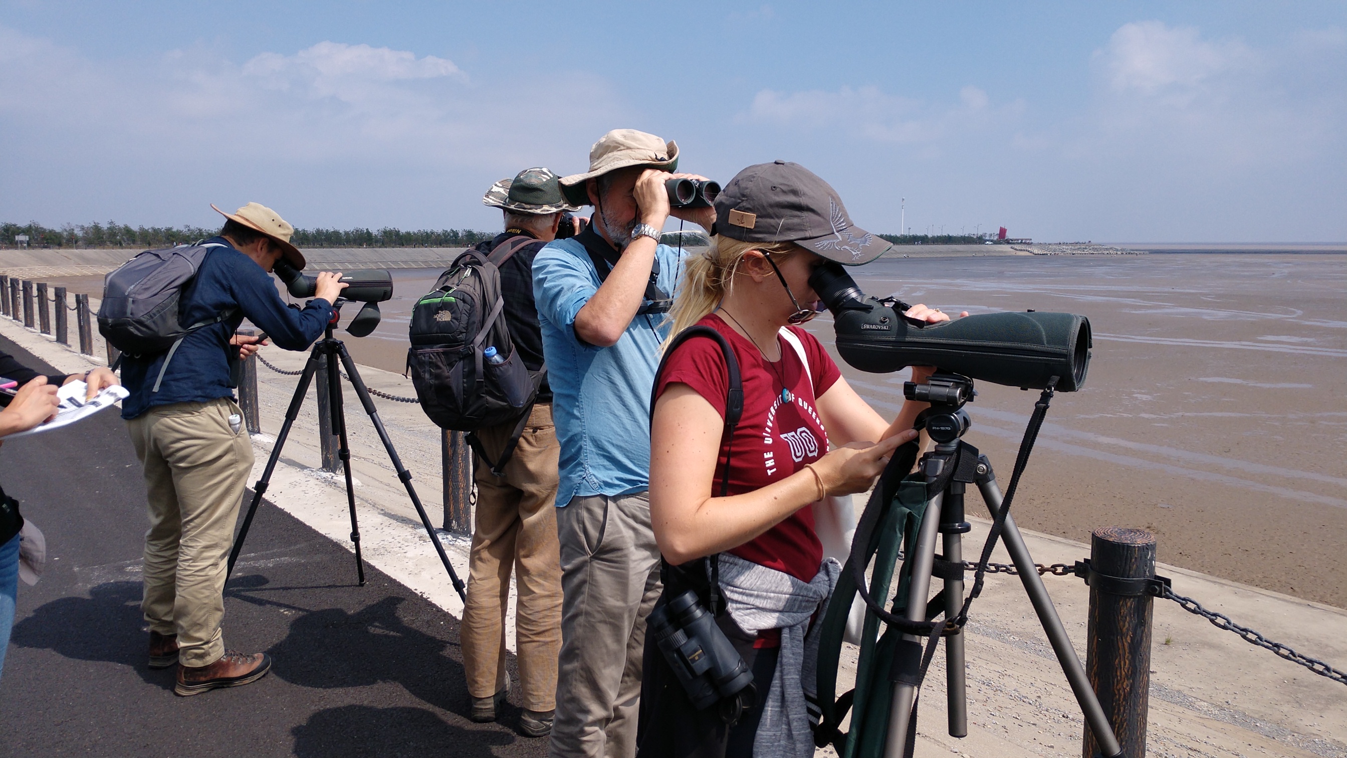 Bird watchers at the new World Heritage site