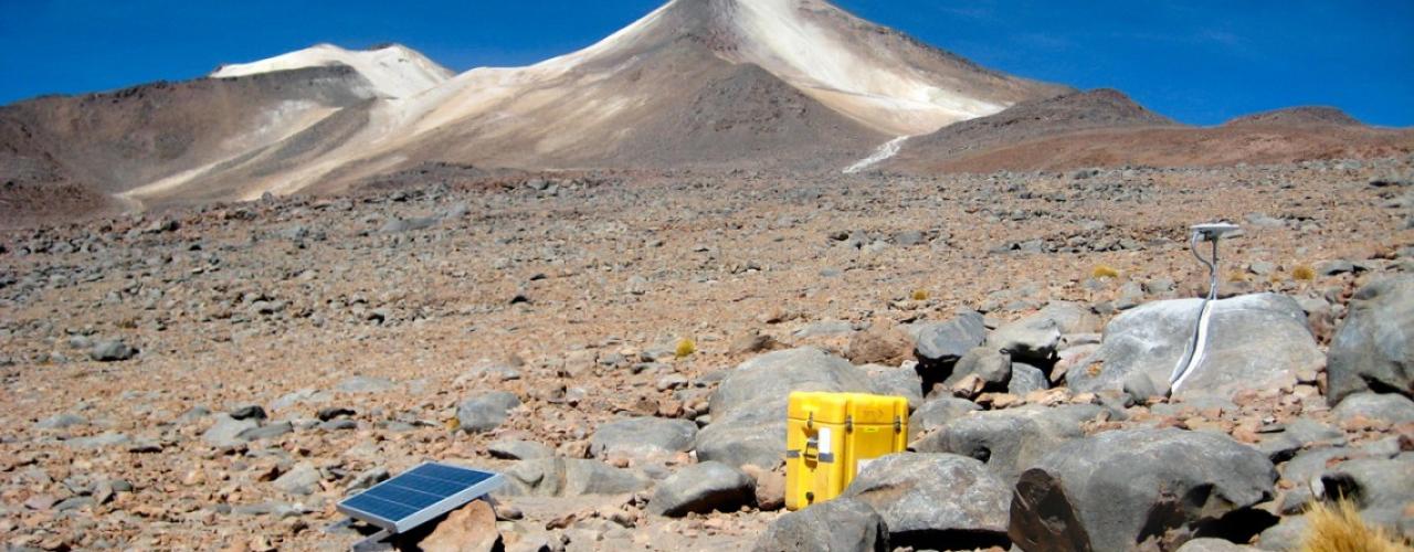 Uturuncu, located on the Andean Mountain range near Boliva’s border with Chile, has been ostensibly inactive for more than 250,000 years. (Sarah Doelger of the EarthScope Consortium, Inc./Provided)