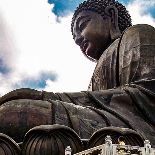 Hong Kong, Lantau Island, Buddha statue