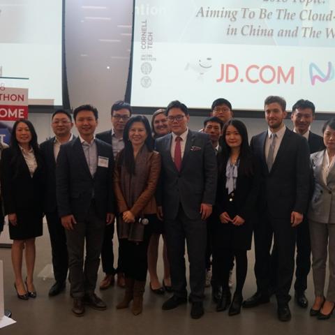 MBA students collaborate across cultures at Cornell Tech Hackathon