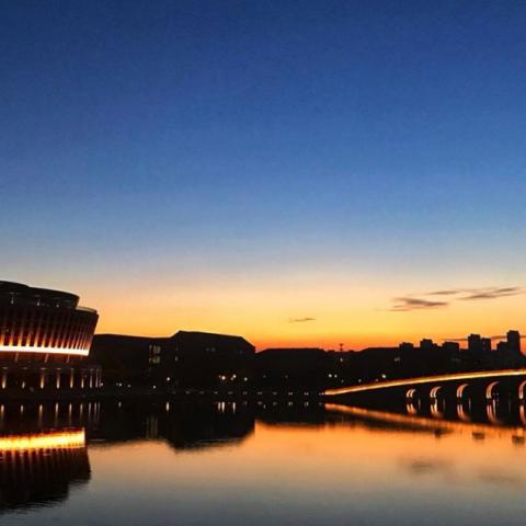 Sunset at Zhejiang University’s international campus in Haining, China.